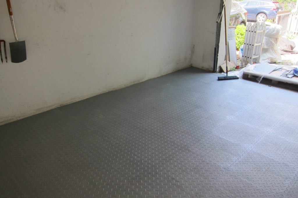 Grey floor in a garage, Germany