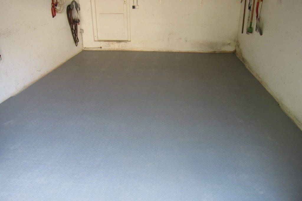 Grey floor in a garage, Germany